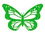 Pollinator Friendly Symbol - Butterfly